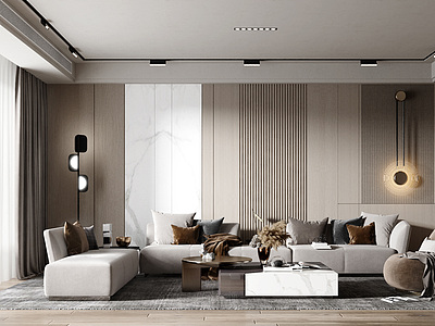 3d客厅沙发组合茶几模型