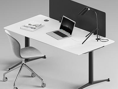 现代办公桌椅3d模型