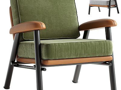 绿色沙发椅3d模型