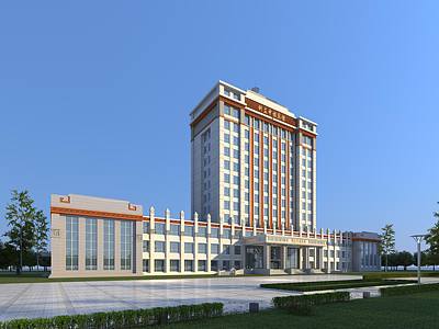 3d蒙古风格酒店建筑模型