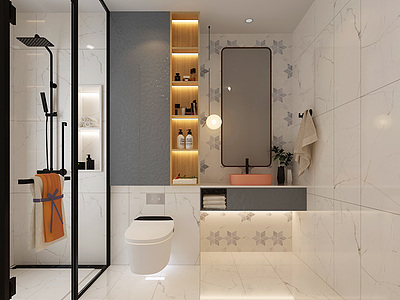 卫生间浴室3d模型