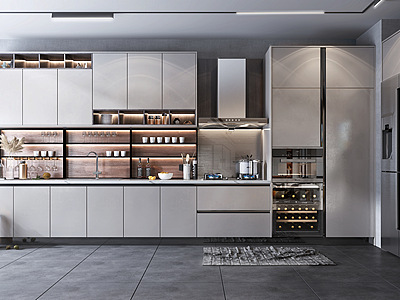3d厨房橱柜电器厨房用品模型