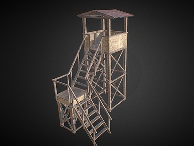 景观塔楼瞭望塔观测站3d模型