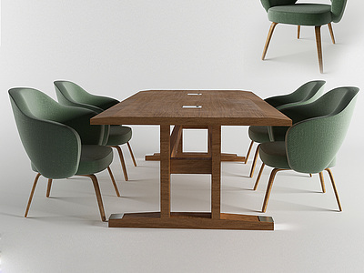 3d桌椅桌椅组合模型