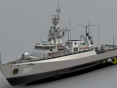 3d驱逐舰军舰<font class='myIsRed'>舰艇</font>护卫舰模型