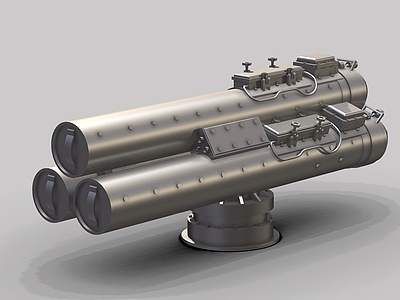 3d防空系统导弹发射架模型