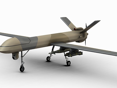 军用无人机侦察无人机3d模型
