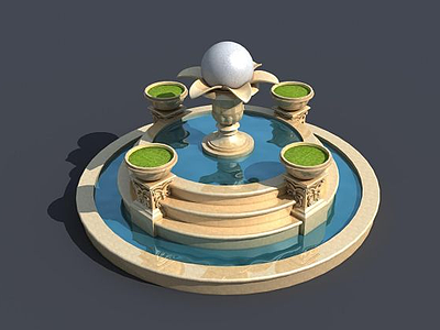 喷泉3d模型