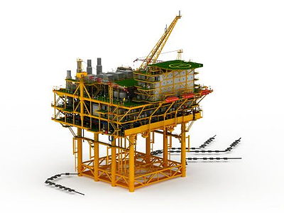 3d海上石油平台模型