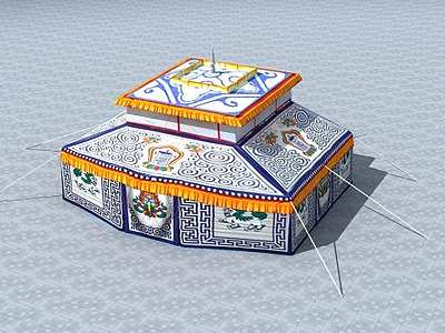 藏式帐篷模型3d模型