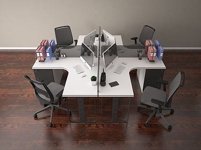 3d办公桌椅模型