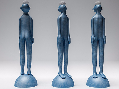 3d人物雕塑摆件组合模型