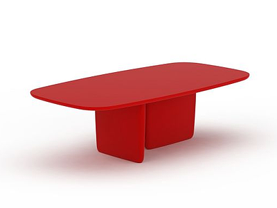3d时尚红色休闲桌免费模型