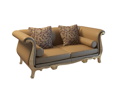 欧式精品双人沙发模型3d模型