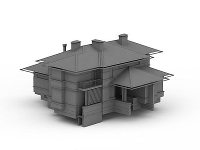 3d郊外房屋免费模型