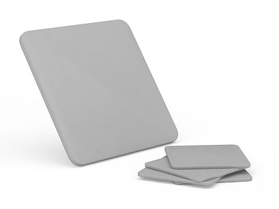 3d灰色桌子垫免费模型