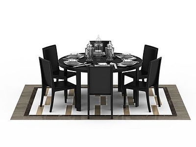 3d餐厅桌椅免费模型