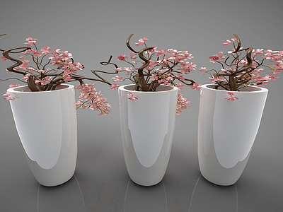 3d花瓶组合模型