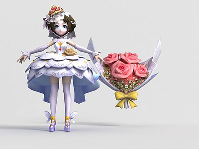王者荣耀人物女游戏角色模型3d模型