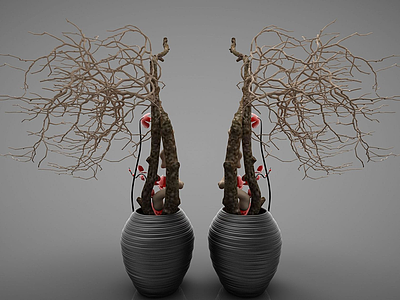 花瓶组合模型3d模型