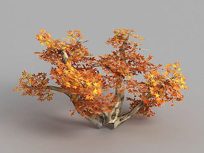 游戏场景枫树装饰模型3d模型