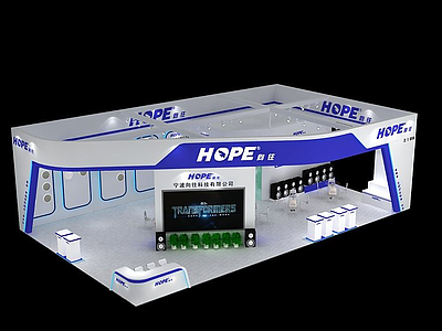 科技展柜模型3d模型