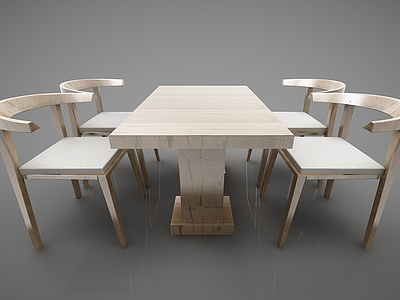 3d中式餐桌模型