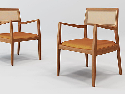 日式单椅模型3d模型