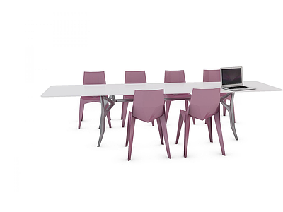 现代简约会议桌模型3d模型
