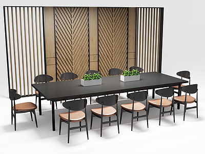 3d会议桌椅模型