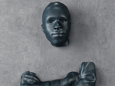 3d人物雕塑墙饰模型