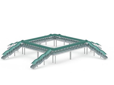 人行天桥模型3d模型