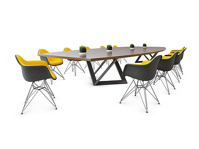 会议桌模型3d模型