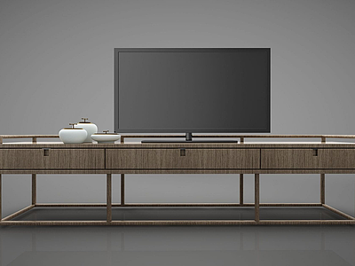3d电视柜实木模型