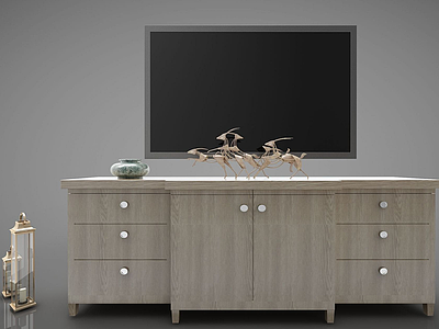 电视柜实木柜模型3d模型