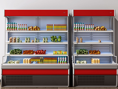 3d超市冷藏柜模型
