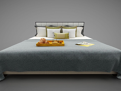 3d床现代模型
