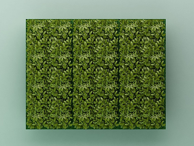 3d绿植背景墙模型