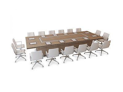 3d常规会议桌椅模型