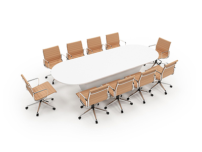 3d会议桌模型