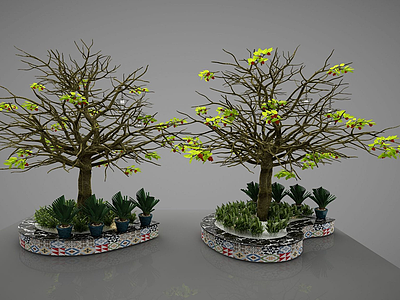 3d园林小品模型