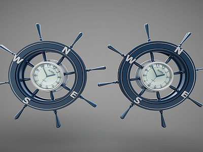 时钟工业风模型3d模型
