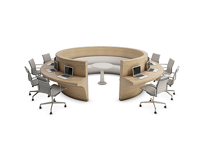 3d办公桌工位办公椅模型