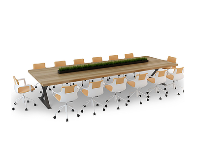 会议桌椅模型3d模型