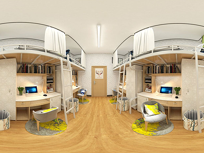 北欧宿舍模型3d模型