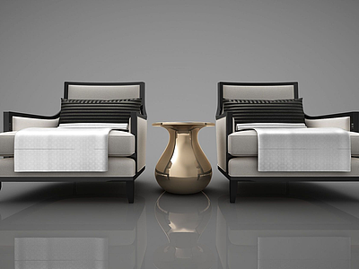 欧式沙发组合模型3d模型