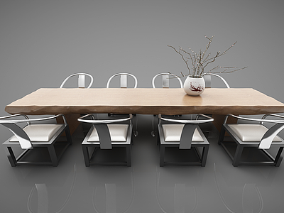 长方形餐桌模型