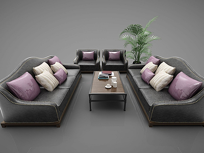 沙发美式风格模型3d模型