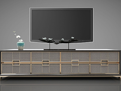 3d电视柜电视背景墙模型
