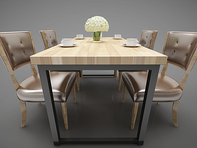餐桌组合3d模型